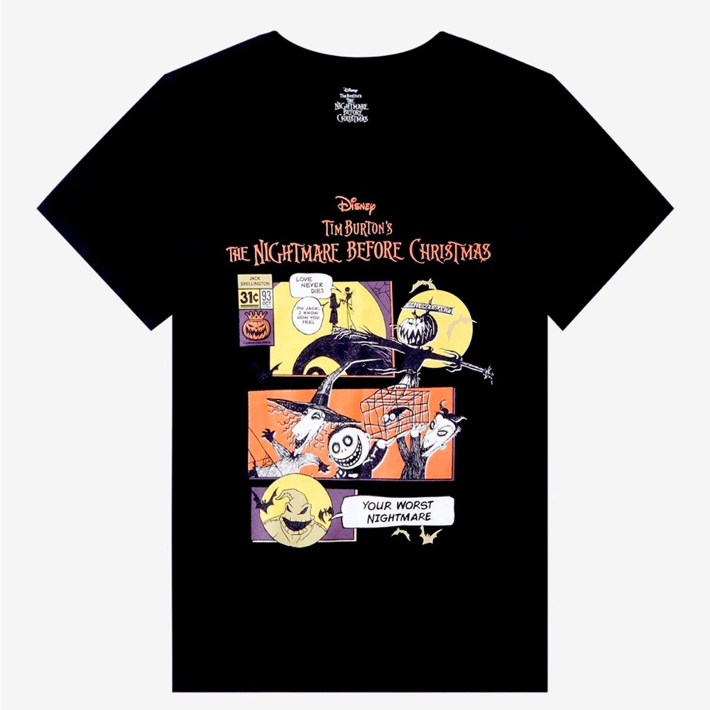 NWT The Nightmare Before Christmas Comic
Panels T-shirt size Medium Hot Topic 🎃
